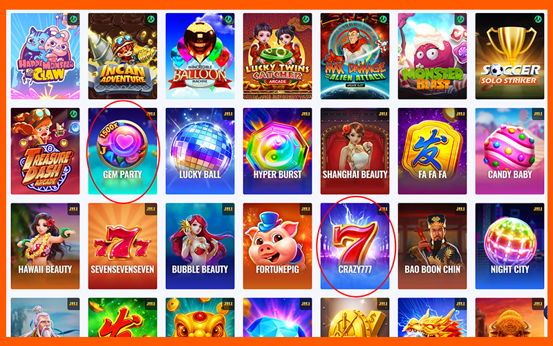 Crazy777, Gem Party có tần suất multiplier cao, dễ vào chuỗi nổ